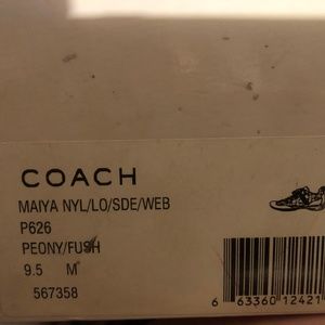 coach    maiya/nyl/lo/sde/web.   fushia size 9.5 women’s